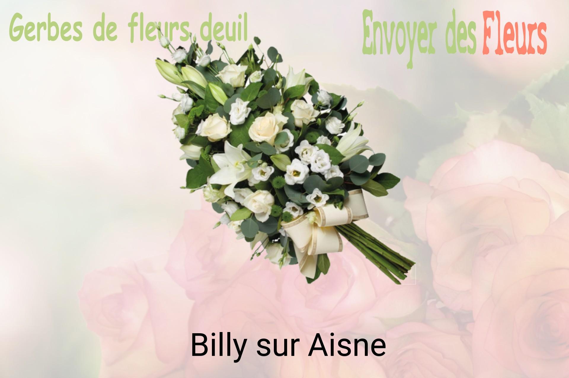 Gerbe de fleurs de deuil livrée à Billy-sur-Aisne